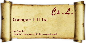 Csenger Lilla névjegykártya