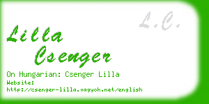 lilla csenger business card